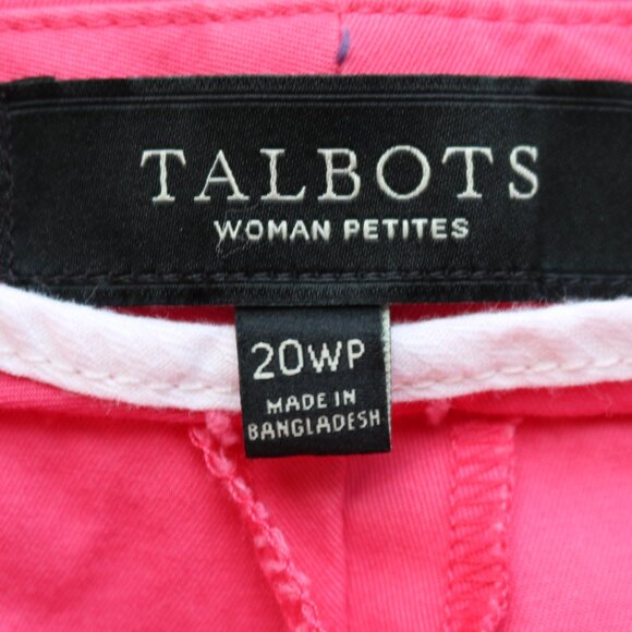 Talbots Plus Size Petite Signature Salmon Pink Stretch Cotton Capri Pants 20WP - Picture 5 of 7